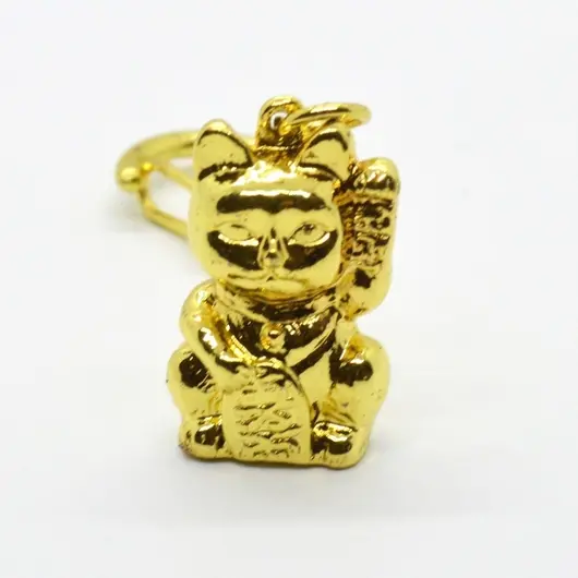 Breloc amuleta Feng Shui cu pisica Maneki Neko pentru bunastare