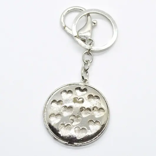 Breloc amuleta Feng Shui Yin Yang cu strasuri, model 1