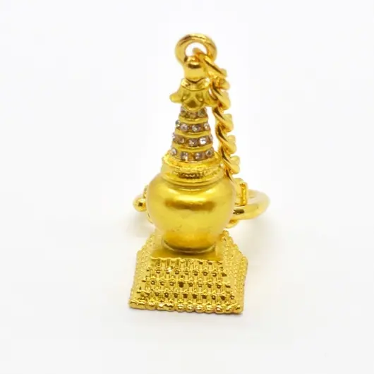 Breloc amuleta Stupa cu simbolul pamantului