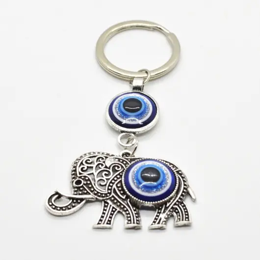 Breloc talisman cu elefant si Ochiul lui Horus