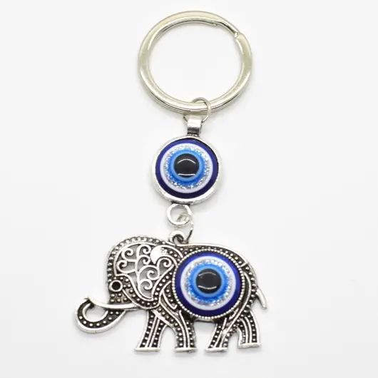 Breloc talisman cu elefant si Ochiul lui Horus