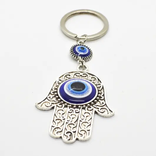 Breloc talisman cu Mana Fatimei (Hamsa) si Ochiul lui Horus, model 2