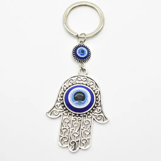 Breloc talisman cu Mana Fatimei (Hamsa) si Ochiul lui Horus, model 2