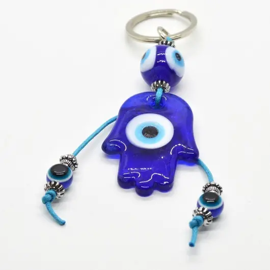 Breloc talisman cu Palma lui Hamsa si Ochiul lui Horus, model 5