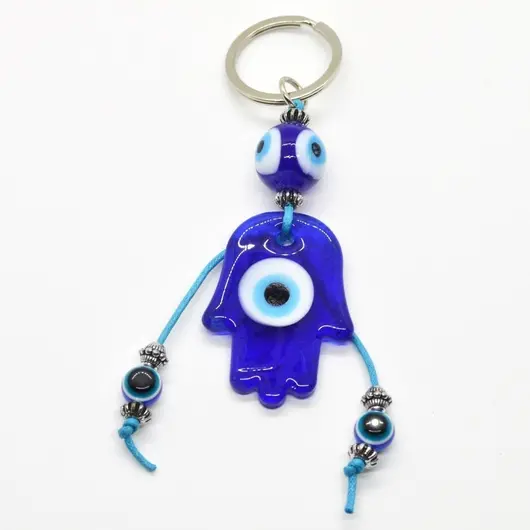 Breloc talisman cu Mana Fatimei (Hamsa) si Ochiul lui Horus, model 5