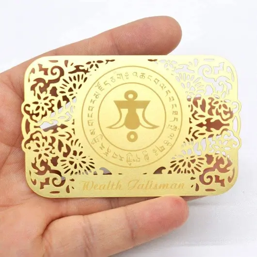 Card Feng Shui din metal - Talismanul bogatiei si prosperitatii