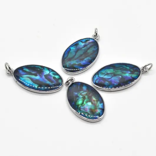 Pandantiv oval mic din scoica abalone