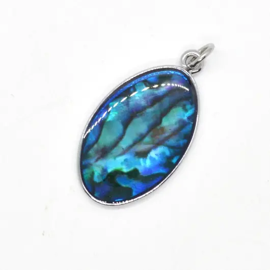 Pandantiv oval mic din scoica abalone