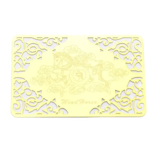 Card Feng Shui din metal Calul de vant