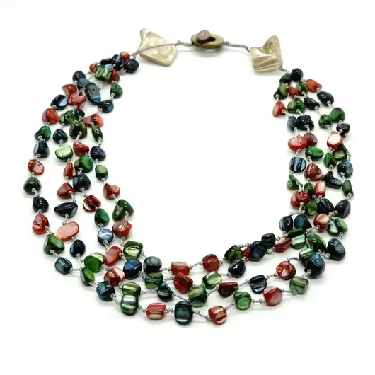 Colier sidef multicolor cu 4 randuri - model 1