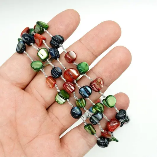 Colier sidef multicolor cu 4 randuri - model 1
