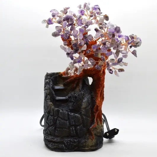 Fantana decorativa cu pietre semipretioase de ametist 28cm