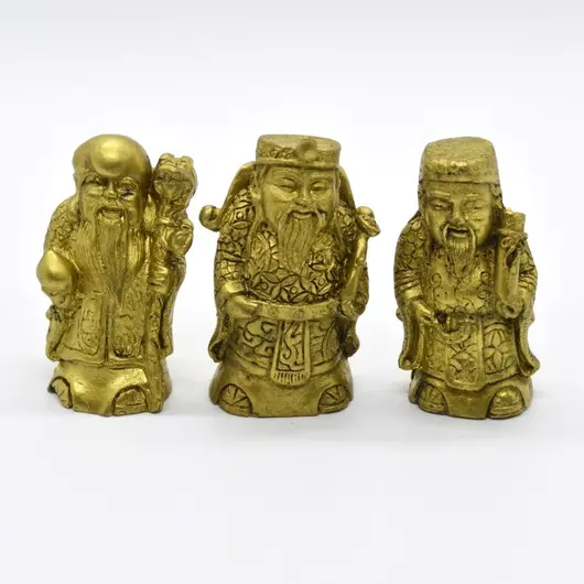 Statuete Feng Shui Fuk Luk Sau - Cei trei intelepti, mici - 5cm