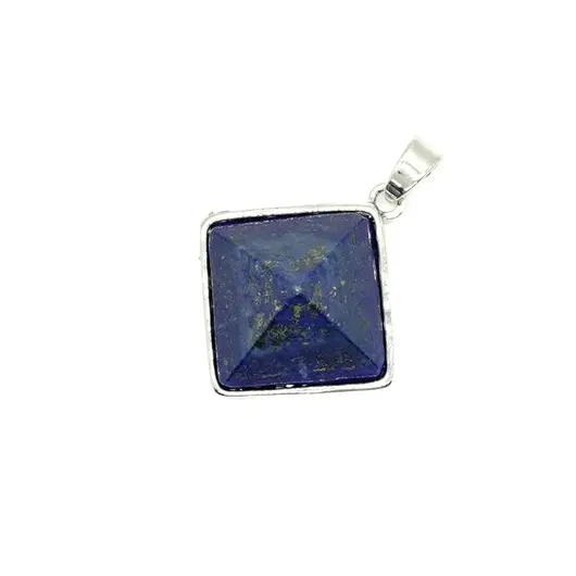 Pandantiv lapis lazuli piramida cu montura 20mm