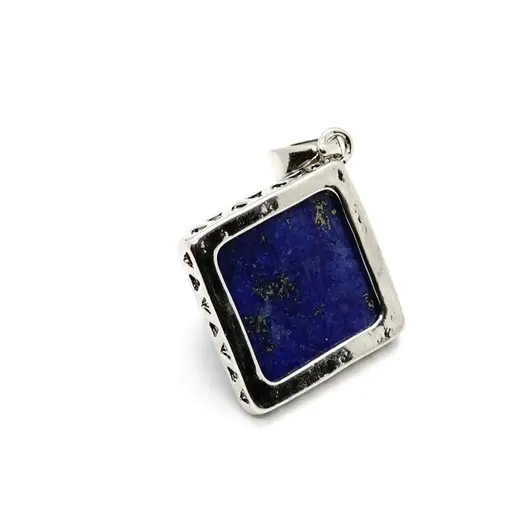 Pandantiv lapis lazuli piramida cu montura 20mm