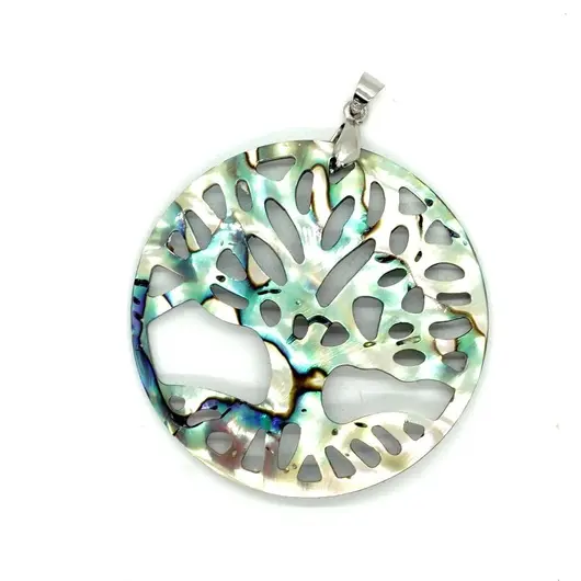 Pandantiv pomul vietii din scoica abalone 45mm