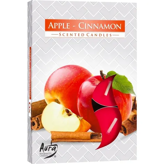 Set 6 pastile lumanari parfumate Bispol - Apple Cinnamon