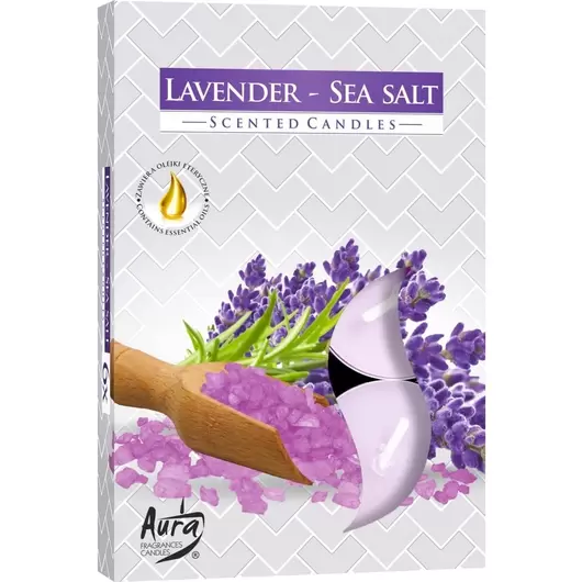 Set 6 pastile lumanari parfumate Bispol - Lavander Sea Salt
