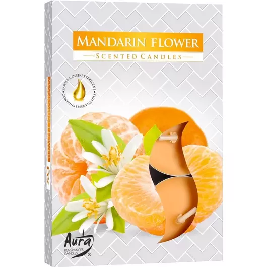 Set 6 pastile lumanari parfumate Bispol - Mandarin Flower
