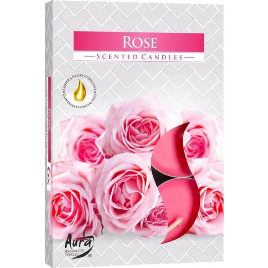 Set 6 pastile lumanari parfumate Bispol - Rose