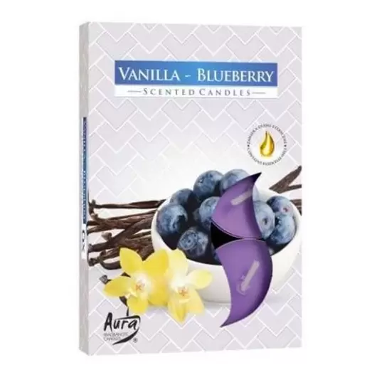 Set 6 pastile lumanari parfumate Bispol - Vanilla Blueberry