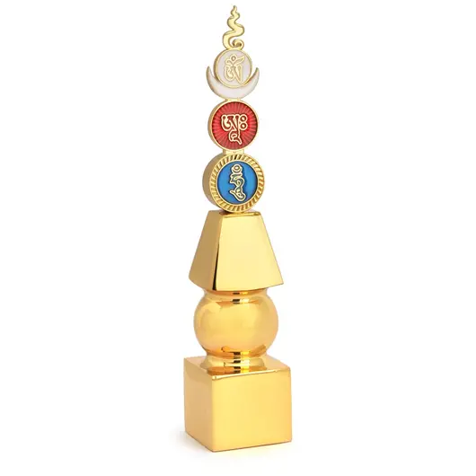 Statueta Feng Shui Pagoda celor 5 elemente cu "OM AH HUM" 2020 - 25cm