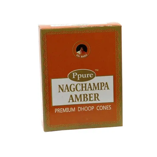 Conuri parfumate fumigatie Ppure Nag Champa Amber 10 buc