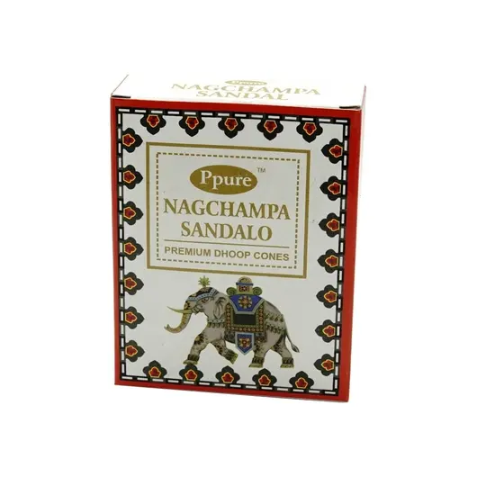Conuri parfumate fumigatie Ppure Nag Champa Santal 10 buc