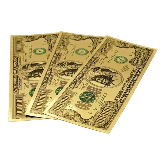 Feng Shui - Bancnota aurie din polimer 1.000.000$ (un milion de dolari)