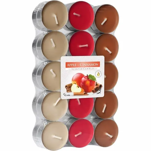 Set 30 pastile lumanari parfumate Bispol - Apple Cinnamon