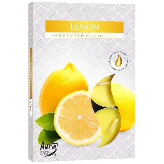 Set 6 pastile lumanari parfumate Bispol - Lemon