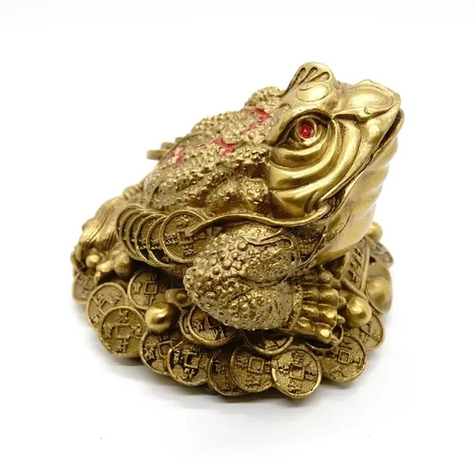 Statueta Feng Shui Broasca raioasa din bronz - 12cm