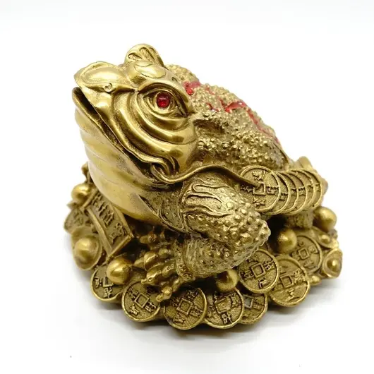 Statueta Feng Shui Broasca raioasa din bronz - 12cm