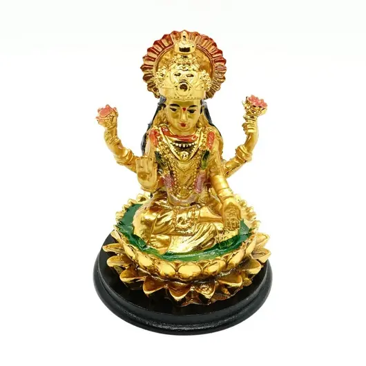 Statueta Feng Shui Laxmi - zeita bogatiei aurie - 10cm