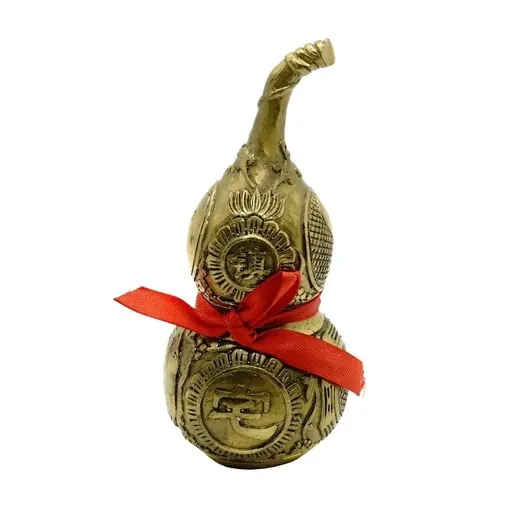 Statueta Feng Shui Wu lou din bronz pentru sanatate cu Yin Yang - 11,7cm