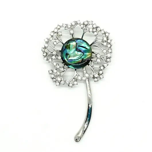 Brosa / Pandantiv papadie din scoica abalone - 76mm