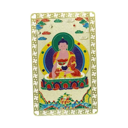 Card Feng Shui din metal - Buddha Shakyamuni, armonie interioara