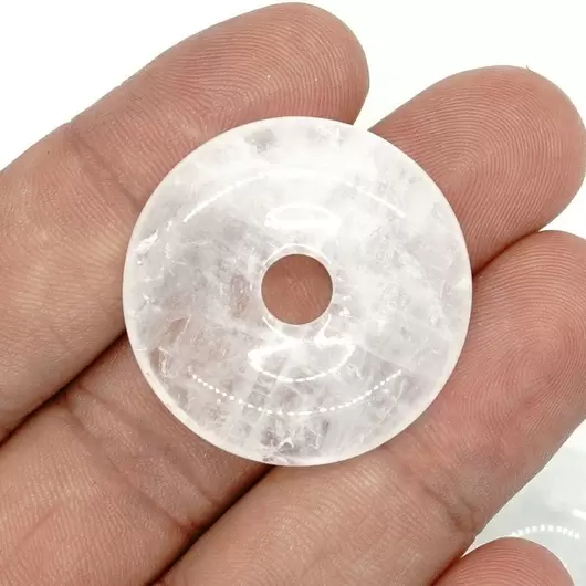 Pandantiv piatra pi donut cristal de stanca 30mm