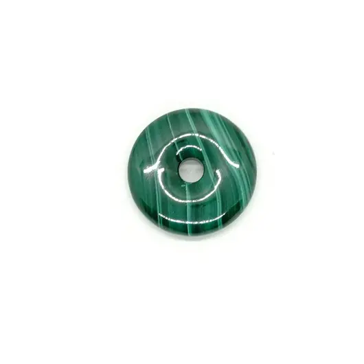 Pandantiv piatra pi donut malachit natural 20mm