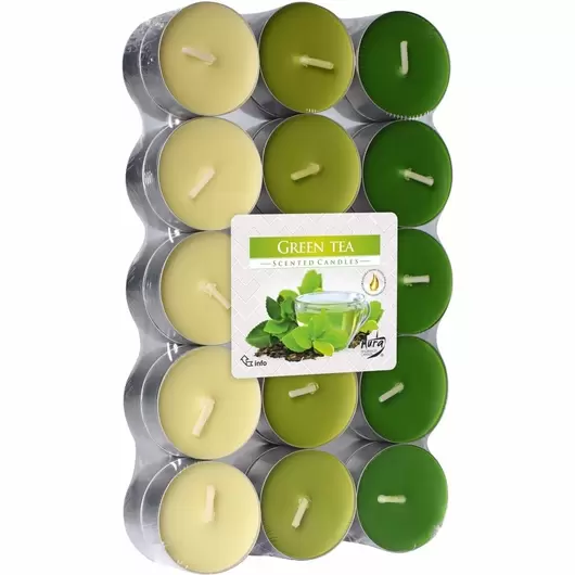 Set 30 pastile lumanari parfumate Bispol - Green Tea
