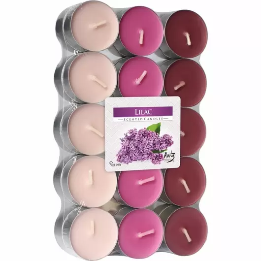 Set 30 pastile lumanari parfumate Bispol - Lilac