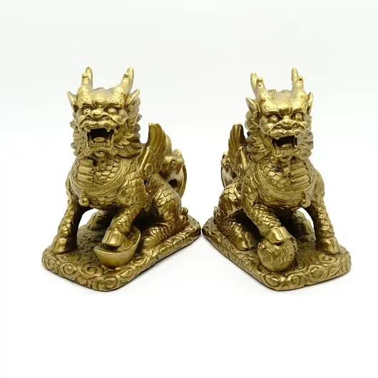 Statuete Feng Shui Chi Lin din bronz 11,8cm