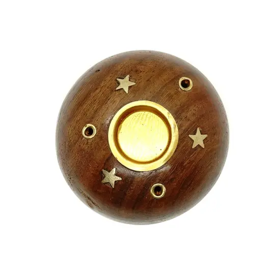 Suport lemn ardere betisoare si conuri parfumate Rotund - 5cm