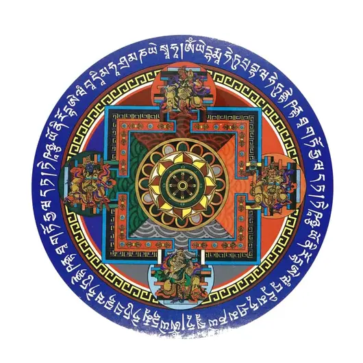 Abtibild Feng Shui cu Mandala Hayagriva impotriva energiilor nebenefice- 12cm