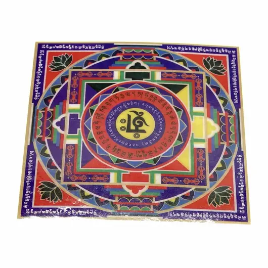 Abtibild Feng Shui Mandala pentru bogatie, patrat - 12cm