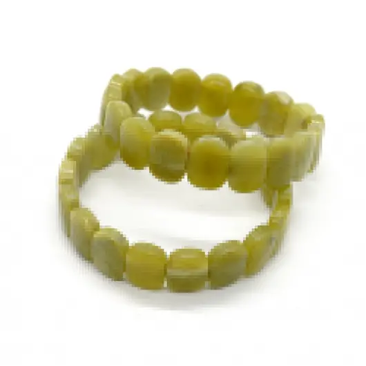 Bratara lata jad olive pe elastic