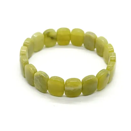 Bratara lata jad olive pe elastic