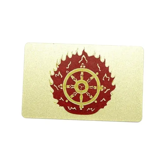 Card Feng Shui din plastic Amuleta Cei Trei Celesti si Roata de Foc