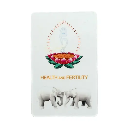 Card Feng Shui din plastic Amuleta Tara alba
