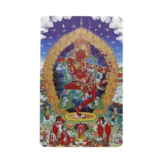 Card Feng Shui din plastic Amuleta Tara rosie